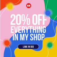 20% off everything in my shop
